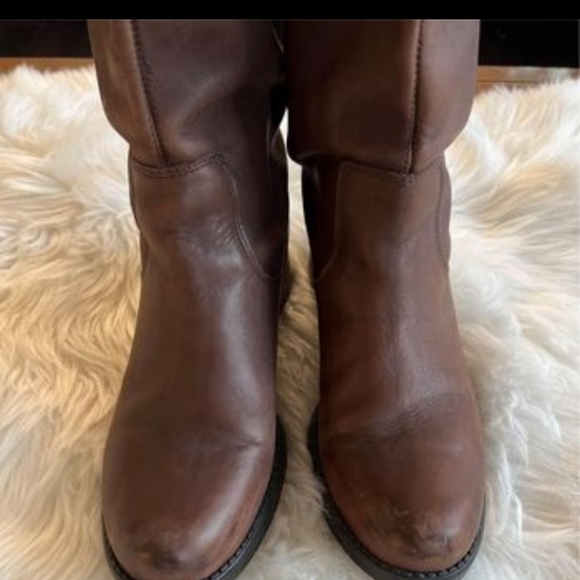 Steve Madden “Trrott” tall leather Zip Up Boots Riding or everyday Size 7 Brown - Picture 6 of 6